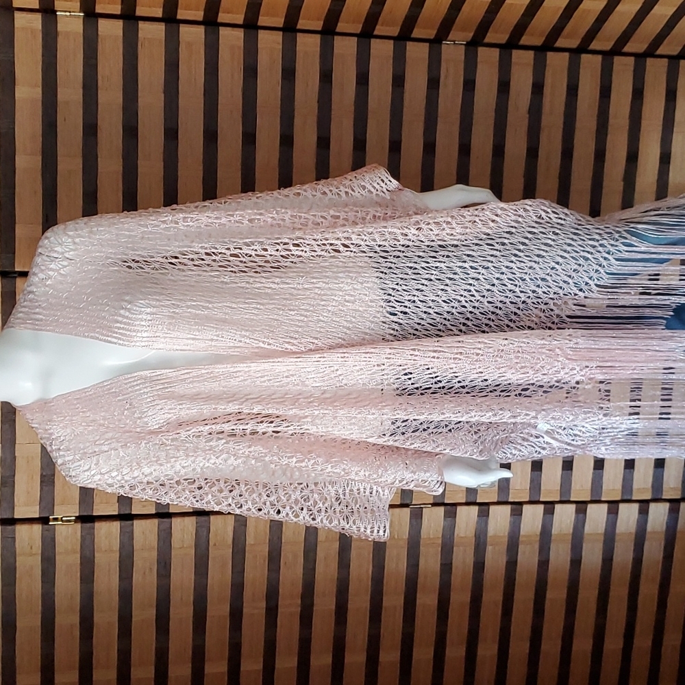 Pink/Silver Fringe Wrap